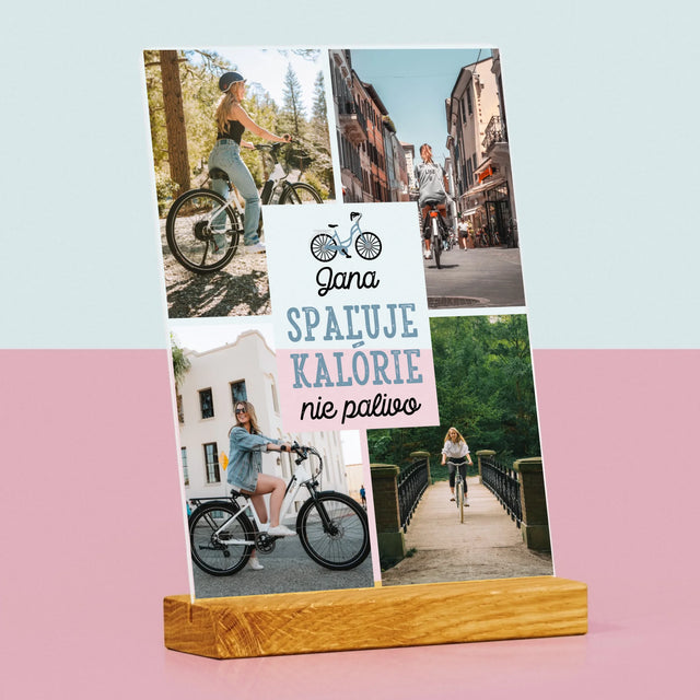 Fotokoláž: Spaľuje Kalórie, Nie Palivo - Tlač Na Akrylové Sklo 