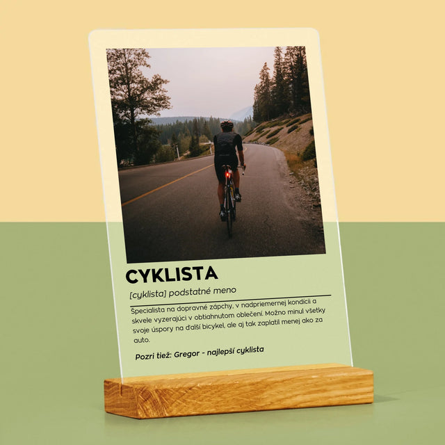 Fotografia A Podpis: Cyklista Definícia - Tlač Na Akrylové Sklo 
