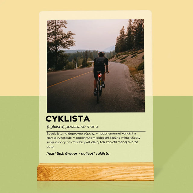 Fotografia A Podpis: Cyklista Definícia - Tlač Na Akrylové Sklo 