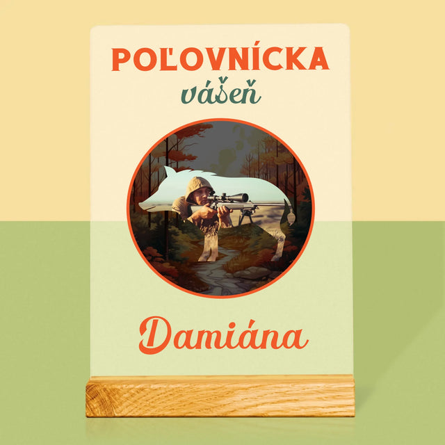 Fotografia A Podpis: Poľovnícka Vášeň - Tlač Na Akrylové Sklo 