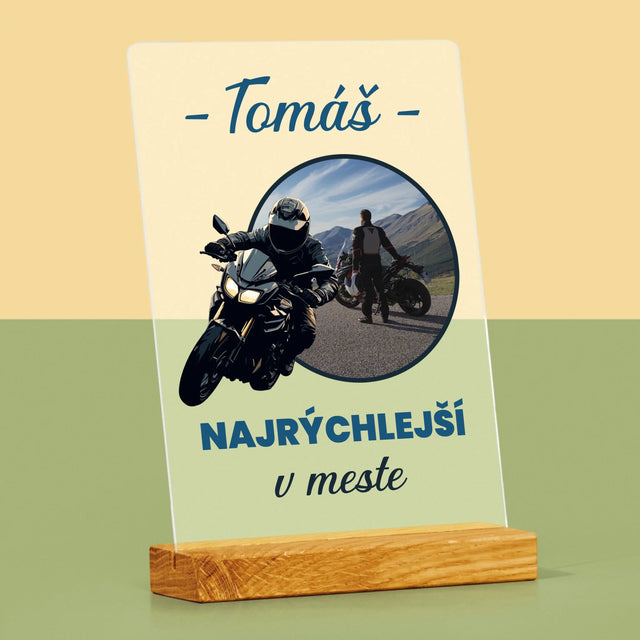 Fotografia A Podpis: Najrýchlejší V Meste - Tlač Na Akrylové Sklo 