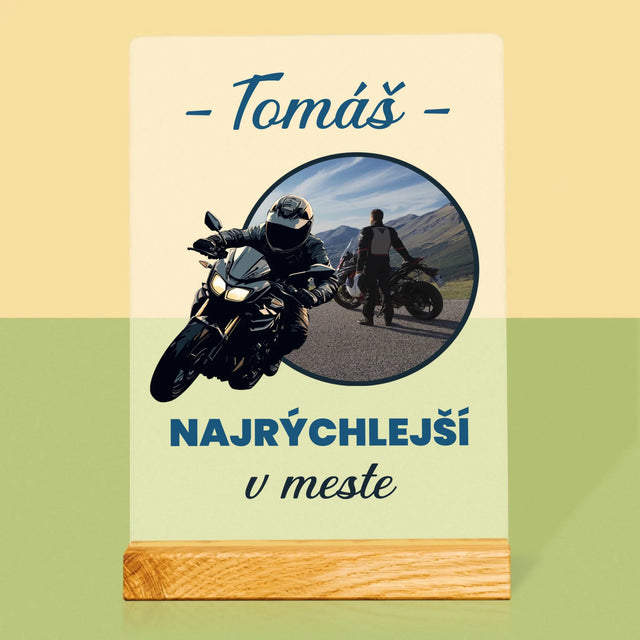 Fotografia A Podpis: Najrýchlejší V Meste - Tlač Na Akrylové Sklo 