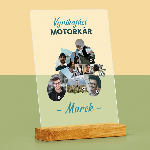 Tvar Z Fotografií: Vynikajúci Motorkár - Tlač Na Akrylové Sklo 