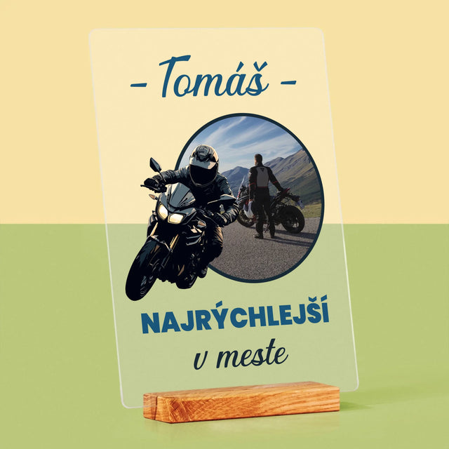 Fotografia A Podpis: Najrýchlejší V Meste - Tlač Na Akrylové Sklo 