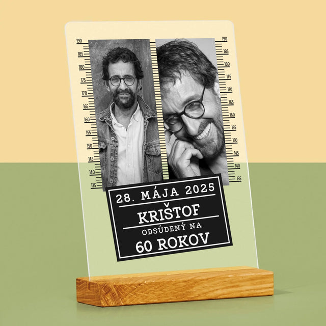 Fotokoláž: Odsúdený Na 60 Rokov - Tlač Na Akrylové Sklo 