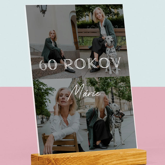 Fotokoláž: 60 Rokov Klasický - Tlač Na Akrylové Sklo 