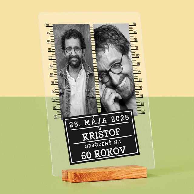 Fotokoláž: Odsúdený Na 60 Rokov - Tlač Na Akrylové Sklo 