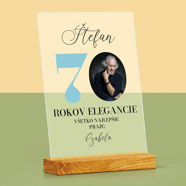 Fotografia A Podpis: 70 Rokov Elegancie - Tlač Na Akrylové Sklo 