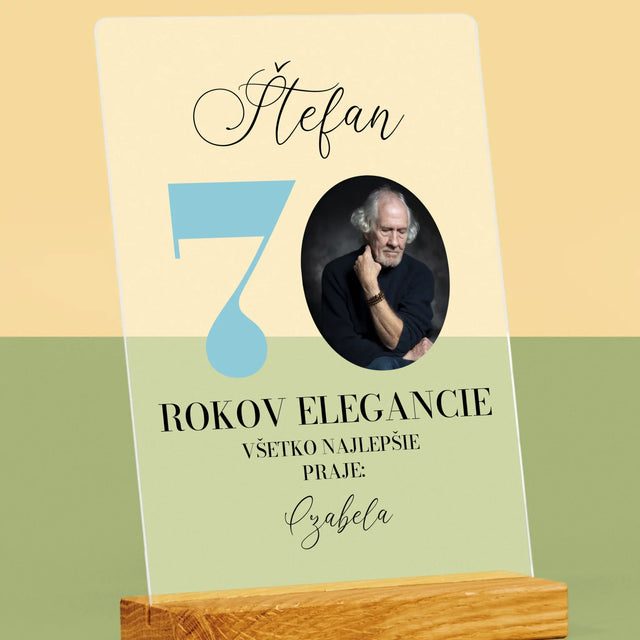Fotografia A Podpis: 70 Rokov Elegancie - Tlač Na Akrylové Sklo 