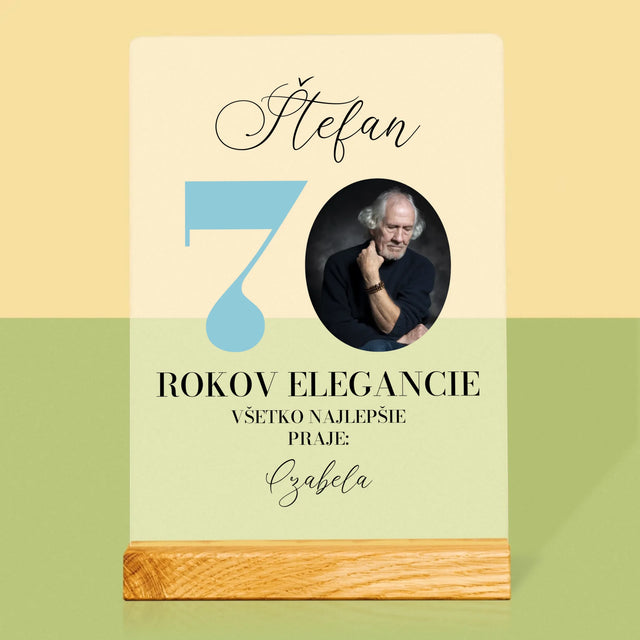 Fotografia A Podpis: 70 Rokov Elegancie - Tlač Na Akrylové Sklo 