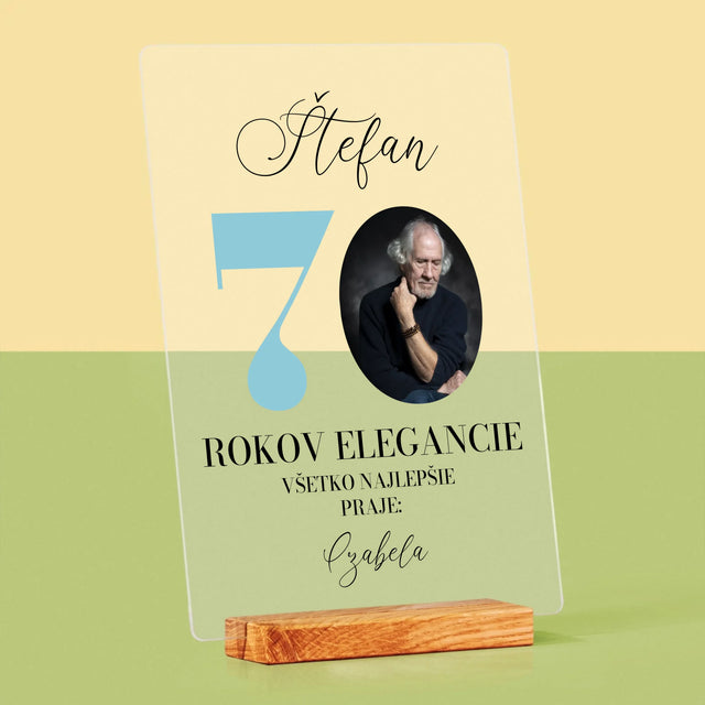 Fotografia A Podpis: 70 Rokov Elegancie - Tlač Na Akrylové Sklo 