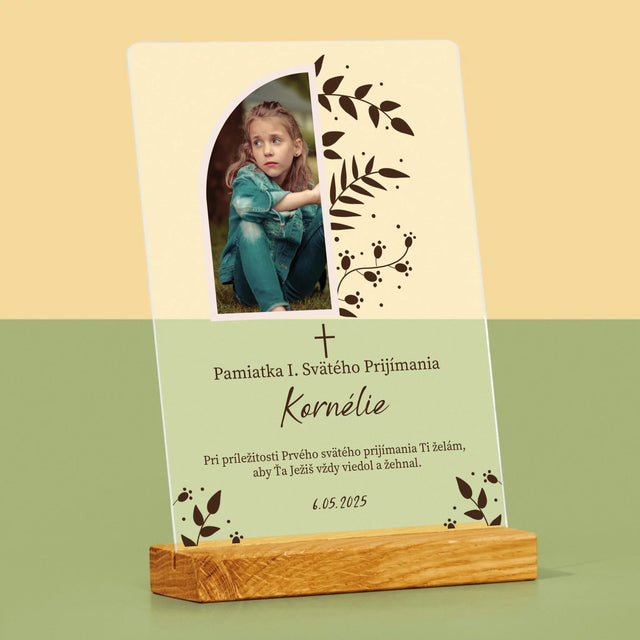 Fotografia A Podpis: Prvé Sväté Prijímanie Lístky - Tlač Na Akrylové Sklo 