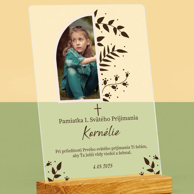 Fotografia A Podpis: Prvé Sväté Prijímanie Lístky - Tlač Na Akrylové Sklo 