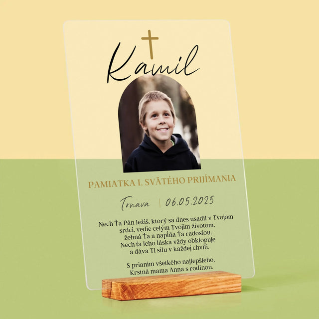 Fotografia A Podpis: Pamiatka Prijímania Klasická - Tlač Na Akrylové Sklo 