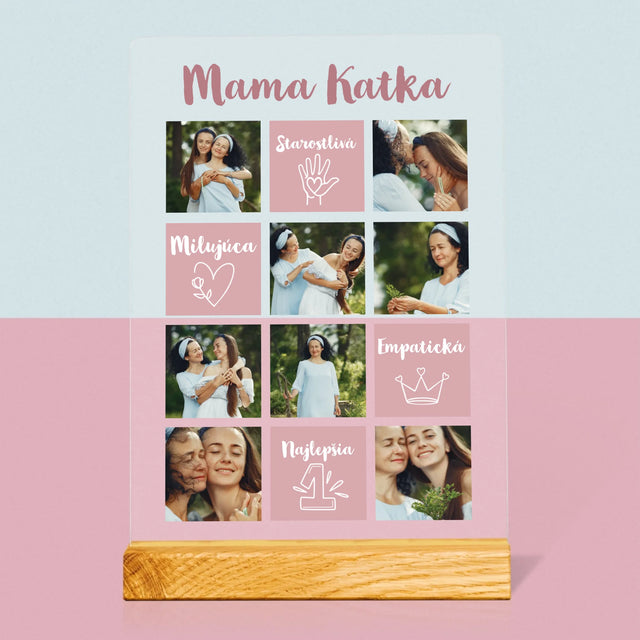 Fotokoláž: Vlastnosti Mamy - Tlač Na Akrylové Sklo 