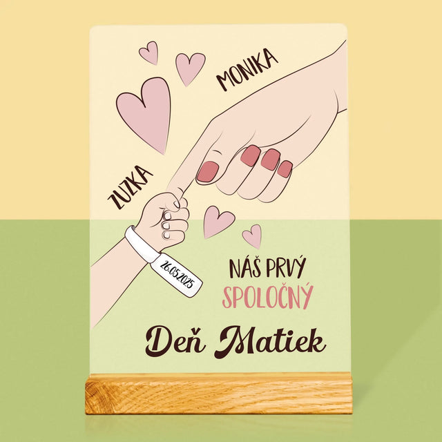Meno A Podpis: Prvý Spoločný Deň Matiek - Tlač Na Akrylové Sklo 