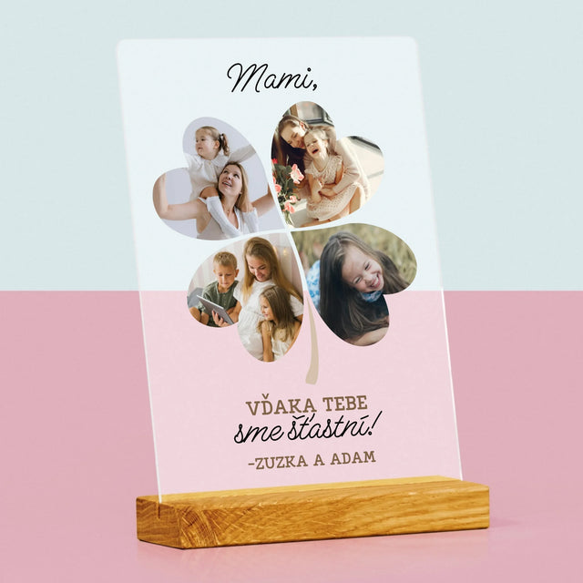 Fotokoláž: Mami, Vďaka Tebe Sme Šťastní! - Tlač Na Akrylové Sklo 