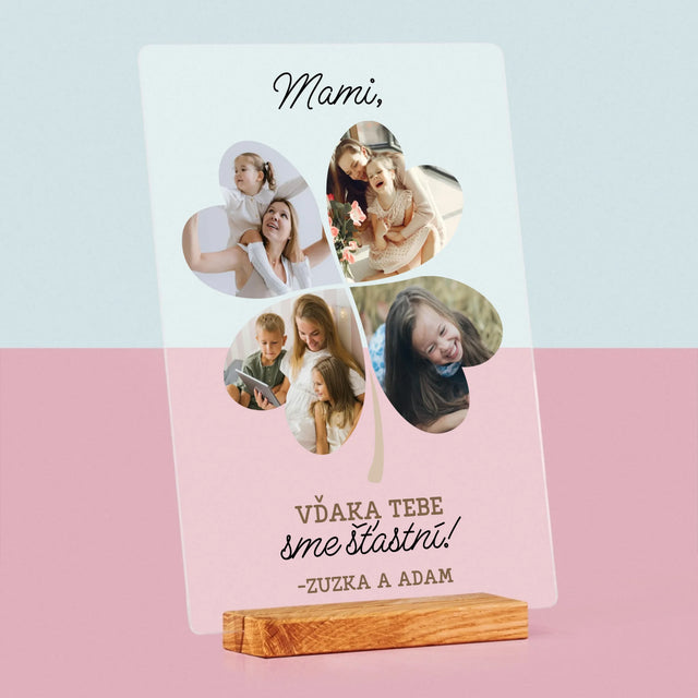 Fotokoláž: Mami, Vďaka Tebe Sme Šťastní! - Tlač Na Akrylové Sklo 