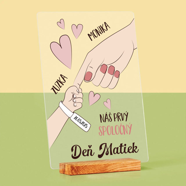 Meno A Podpis: Prvý Spoločný Deň Matiek - Tlač Na Akrylové Sklo 