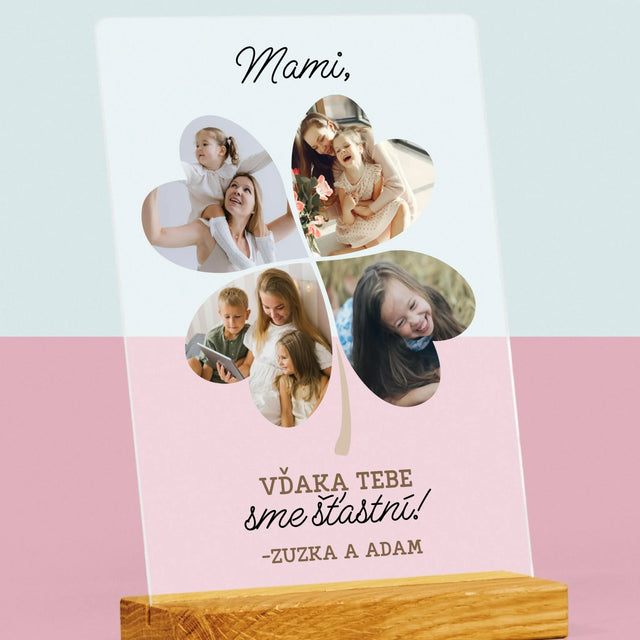 Fotokoláž: Mami, Vďaka Tebe Sme Šťastní! - Tlač Na Akrylové Sklo 