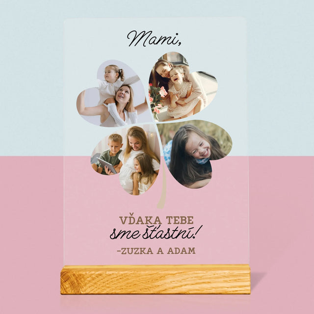 Fotokoláž: Mami, Vďaka Tebe Sme Šťastní! - Tlač Na Akrylové Sklo 