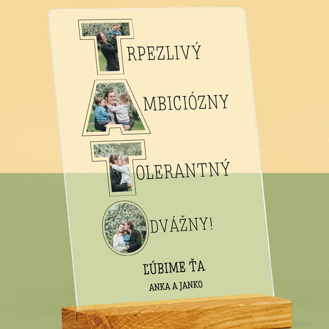 Slovo Z Fotografií: Prečo Ľúbim Ocka - Tlač Na Akrylové Sklo 