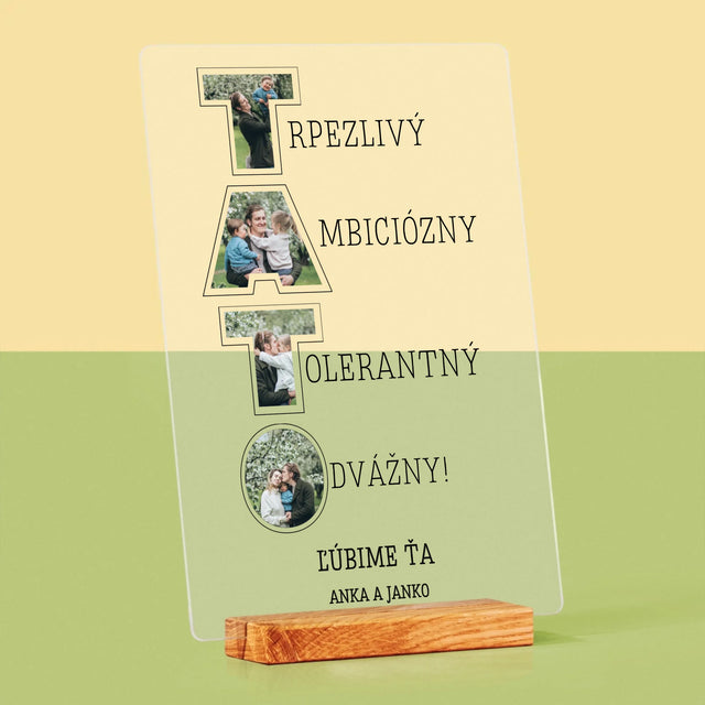 Slovo Z Fotografií: Prečo Ľúbim Ocka - Tlač Na Akrylové Sklo 