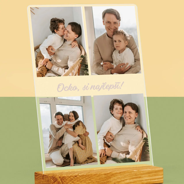 Fotokoláž: Fotografie Pre Ocka - Tlač Na Akrylové Sklo 