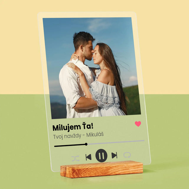 Fotografia A Podpis: Milostný Spotify - Tlač Na Akrylové Sklo 