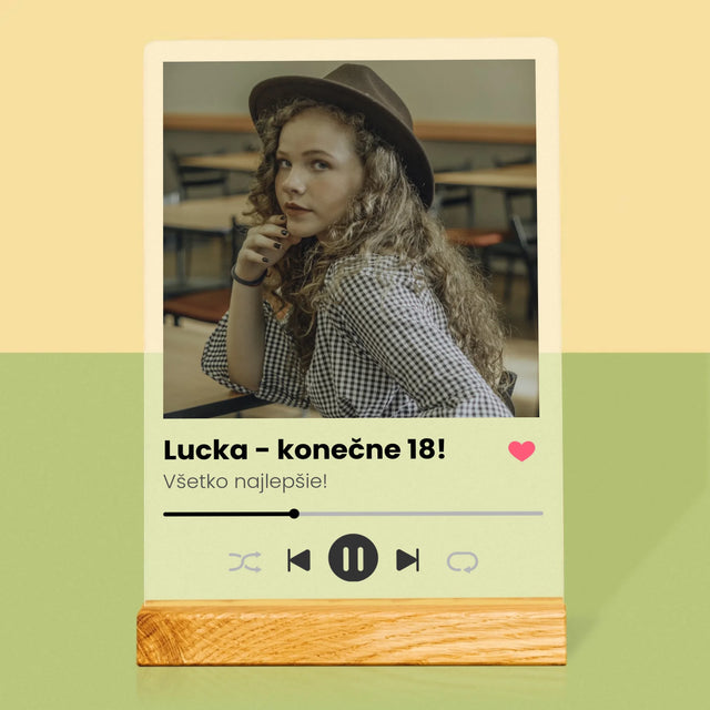 Fotografia A Podpis: Spotify Na 18. Narodeniny - Tlač Na Akrylové Sklo 
