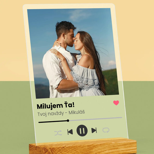 Fotografia A Podpis: Milostný Spotify - Tlač Na Akrylové Sklo 