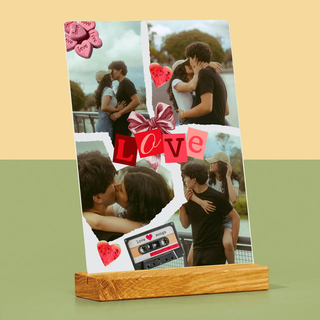 Fotokoláž: Love Retro - Tlač Na Akrylové Sklo 