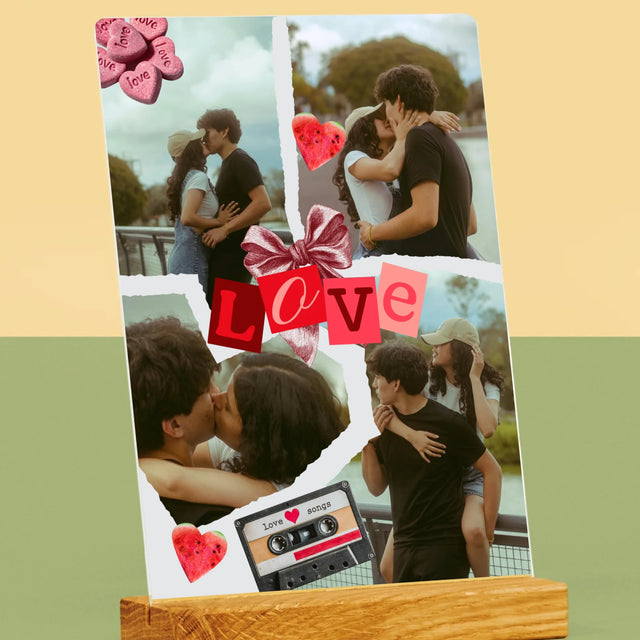 Fotokoláž: Love Retro - Tlač Na Akrylové Sklo 