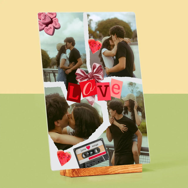 Fotokoláž: Love Retro - Tlač Na Akrylové Sklo 