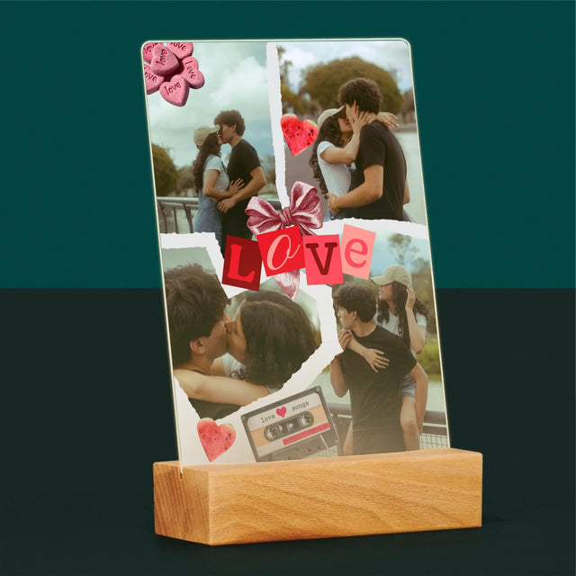 Fotokoláž: Love Retro - Tlač Na Akrylové Sklo 