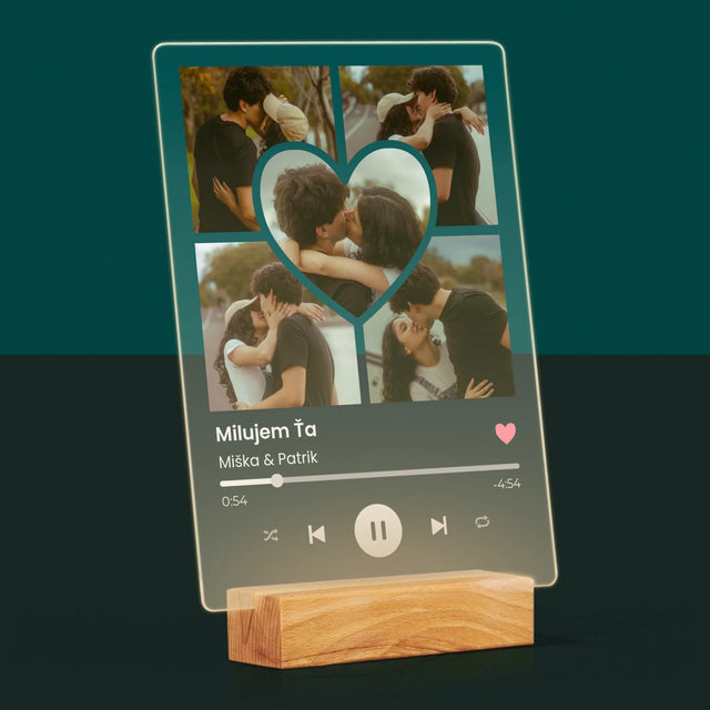 Fotokoláž: Spotify Fotografie Srdce - Tlač Na Akrylové Sklo 