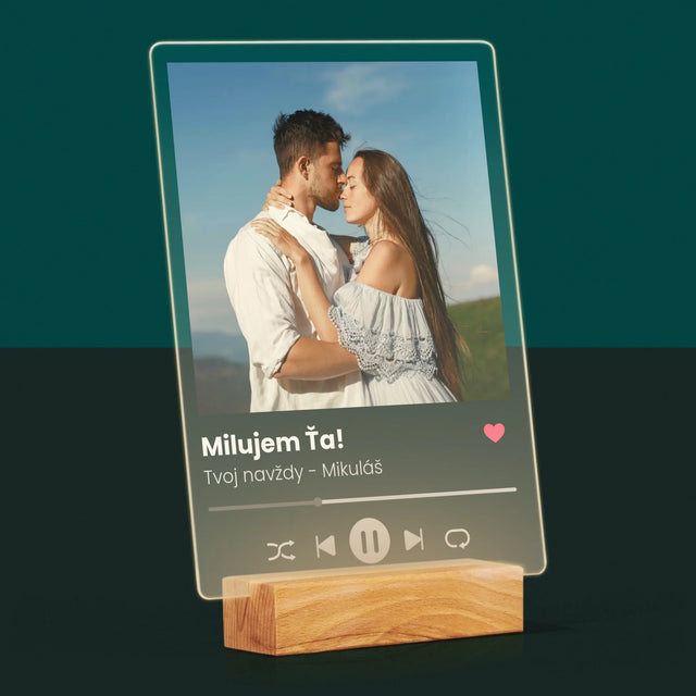 Fotografia A Podpis: Milostný Spotify - Tlač Na Akrylové Sklo 