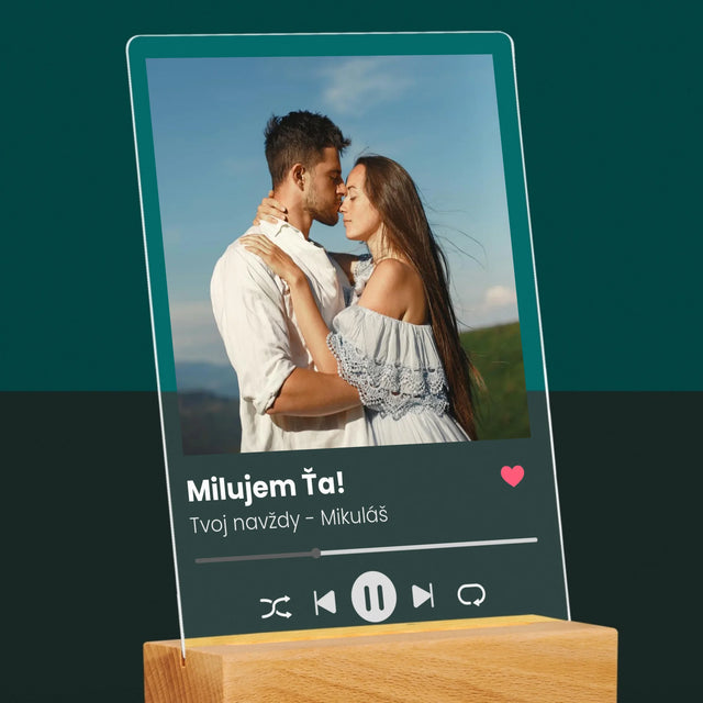 Fotografia A Podpis: Milostný Spotify - Tlač Na Akrylové Sklo 