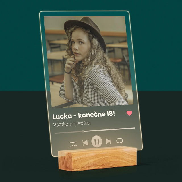 Fotografia A Podpis: Spotify Na 18. Narodeniny - Tlač Na Akrylové Sklo 