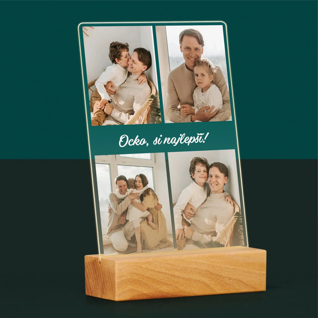 Fotokoláž: Fotografie Pre Ocka - Tlač Na Akrylové Sklo 