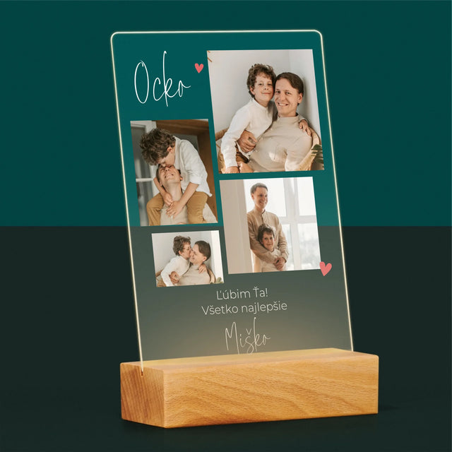 Fotokoláž: Ocko, Ľúbim Ťa - Tlač Na Akrylové Sklo 