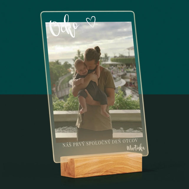 Fotografia A Podpis: Prvý Deň Ocka - Tlač Na Akrylové Sklo 