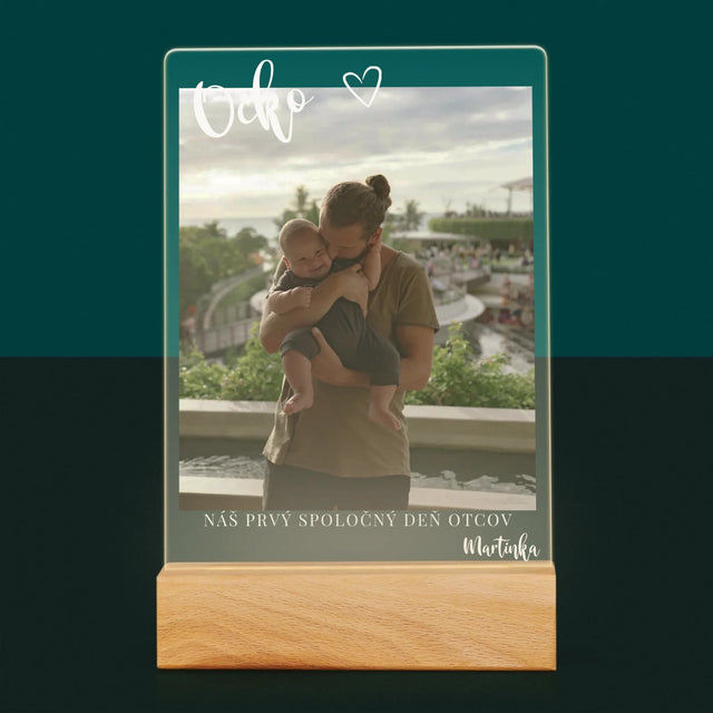 Fotografia A Podpis: Prvý Deň Ocka - Tlač Na Akrylové Sklo 