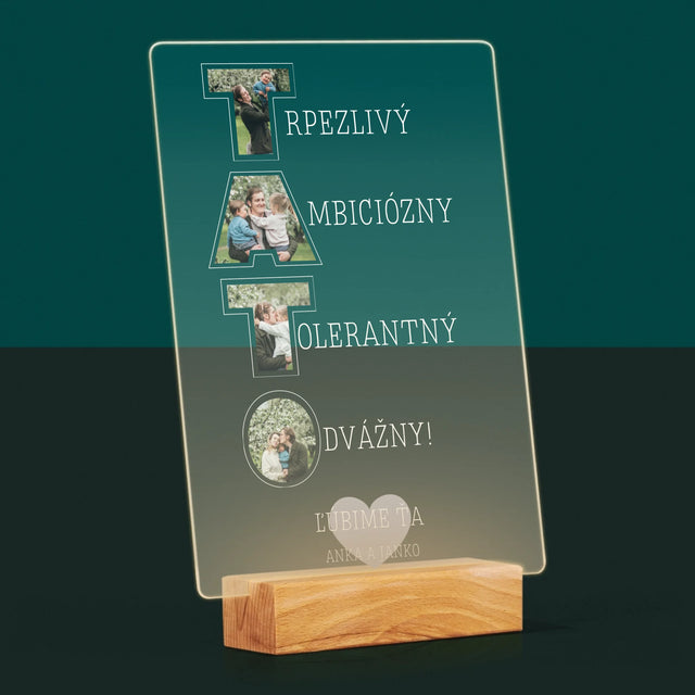 Slovo Z Fotografií: Prečo Ľúbim Ocka - Tlač Na Akrylové Sklo 