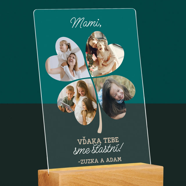 Fotokoláž: Mami, Vďaka Tebe Sme Šťastní! - Tlač Na Akrylové Sklo 
