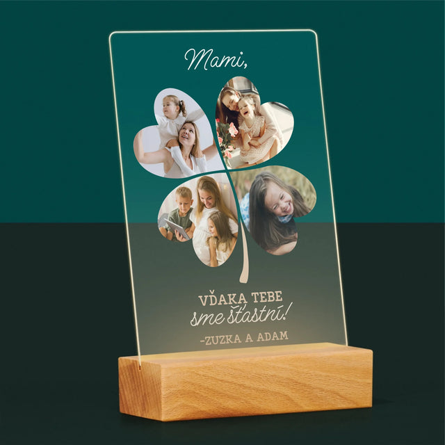 Fotokoláž: Mami, Vďaka Tebe Sme Šťastní! - Tlač Na Akrylové Sklo 