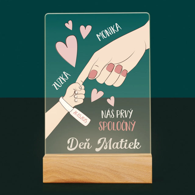 Meno A Podpis: Prvý Spoločný Deň Matiek - Tlač Na Akrylové Sklo 