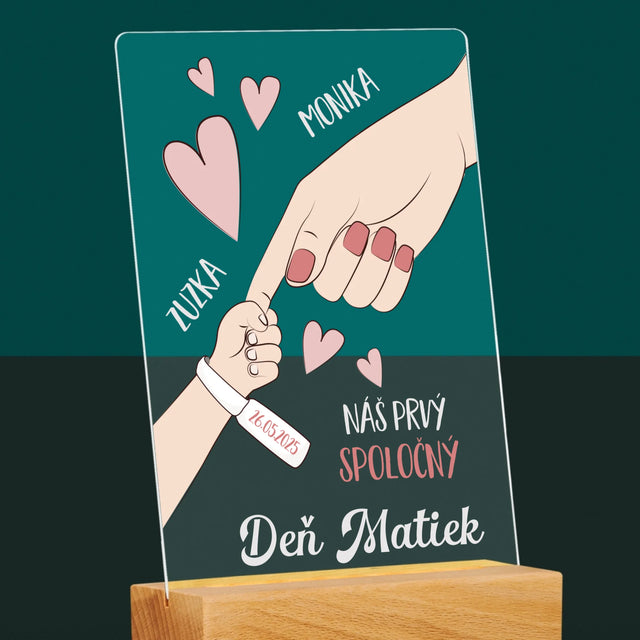 Meno A Podpis: Prvý Spoločný Deň Matiek - Tlač Na Akrylové Sklo 
