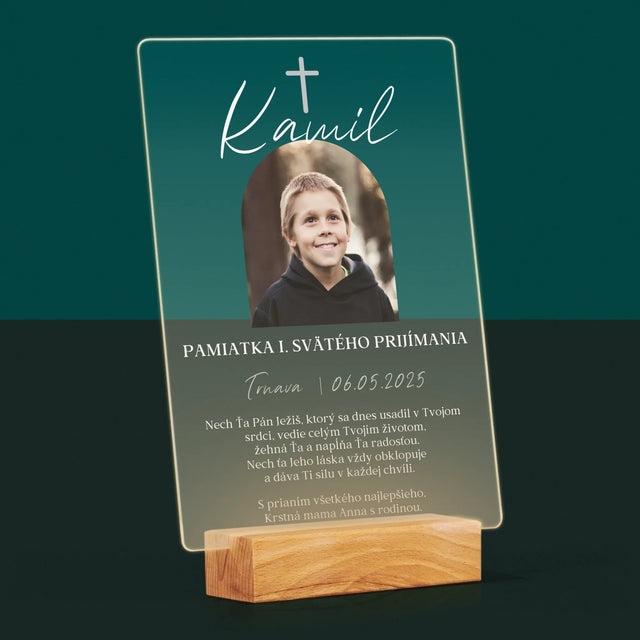 Fotografia A Podpis: Pamiatka Prijímania Klasická - Tlač Na Akrylové Sklo 