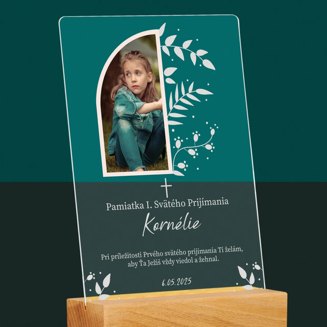Fotografia A Podpis: Prvé Sväté Prijímanie Lístky - Tlač Na Akrylové Sklo 